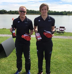 Chocs away! Chris and Mika podium at Allerthorpe.