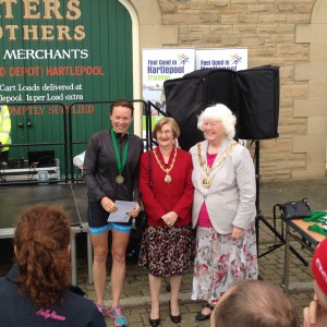 Jen schmoozing with the Lady Mayor of Hartlepool